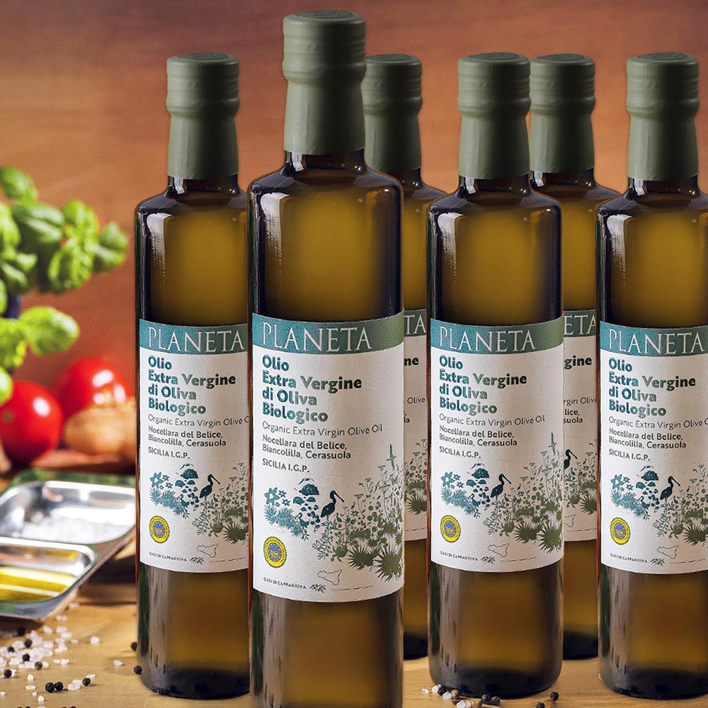 6er-Sparpaket 0,5 L Olivenöl Extra Vergine Sicilia 2024 Bio